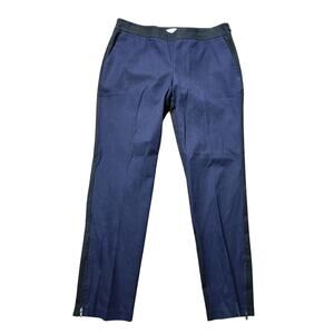 Eileen Fisher Ankle Dress‎ Pants Size Small Organic Cotton Colorblock Blue Black